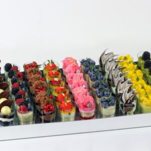Dessert Glasses w/ Acrylic Tray