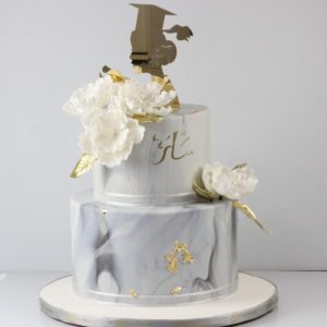 Gold Graduation Cake