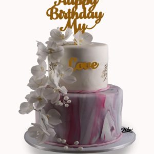 Orchid Sugar Flower Cake.