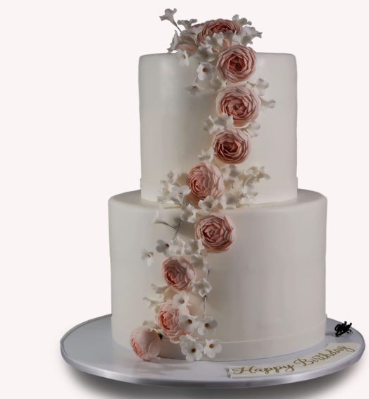 Pionies Sugar Flower Cake