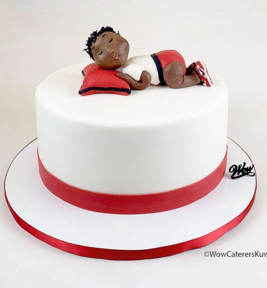 Baby Shower Baby Sleeping Cake