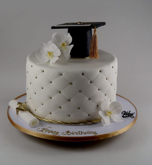 Graduation Floral Cake
